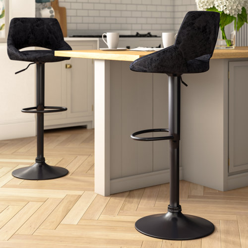 Foundry Select Newville Swivel Adjustable Height Bar Stool & Reviews
